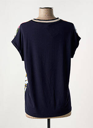 Tricou elasticitate mâneci scurte albastru COMMA, femeie