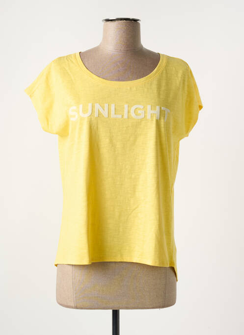 Tricou serigrafie mâneci scurte galben COMMA, femme