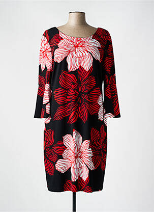 Rochie midi imprimeu floral mâneci lungi negru FRANK LYMAN femeie