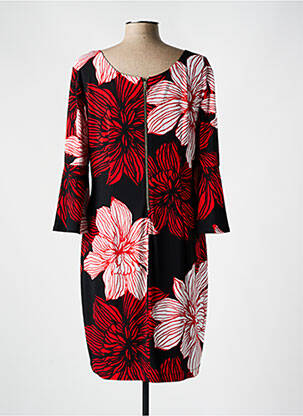 Rochie midi imprimeu floral mâneci lungi negru FRANK LYMAN femeie