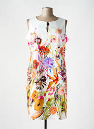 Rochie midi imprimeu floral fără mâneci alb DIVAS femme