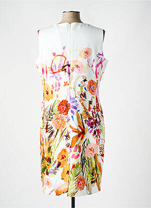 Rochie midi imprimeu floral fără mâneci alb DIVAS femeie