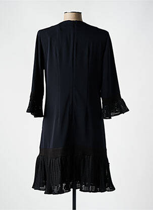 Rochie midi mâneci 3/4 mâneci 3/4 negru POUPEE CHIC femeie