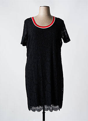 Rochie midi mâneci scurte mâneci scurte negru SAMOON femeie