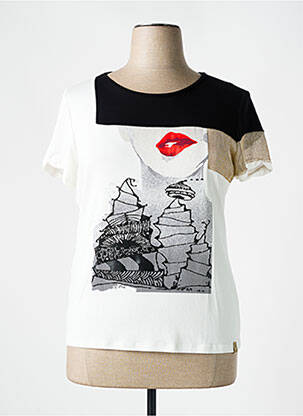 Tricou alb PAZ TORRAS femeie