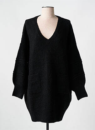 Rochie pulover strânsă pe partea de jos mâneci lungi negru RHUM RAISIN femeie