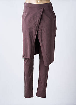 Pantalon slim talie elastică mărime normală maro KEDZIOREK femeie