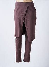 Pantalon slim talie elastică mărime normală maro KEDZIOREK femeie