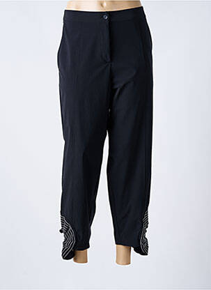 Pantalon 7/8 țesătură poplin mărime normală negru BIZE femeie