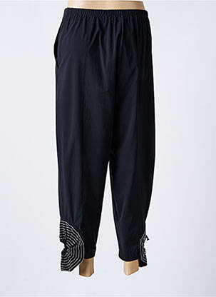 Pantalon 7/8 țesătură poplin mărime normală negru BIZE femeie
