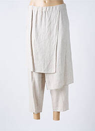 Pantalon 7/8 țesătură poplin mărime normală bej KEDZIOREK femeie