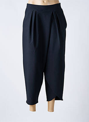 Pantalon 7/8 țesătură poplin mărime normală negru BIZE femeie