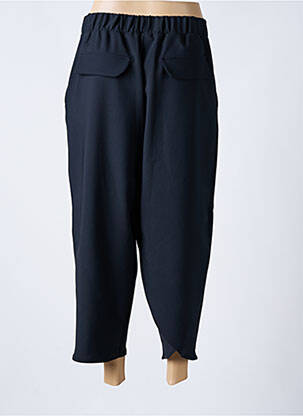 Pantalon 7/8 țesătură poplin mărime normală negru BIZE femeie