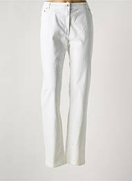 Pantalon drept elasticitate mărime normală alb ANNE KELLY femme