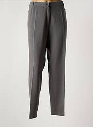 Pantalon drept țesătură poplin mărime normală gri ANNE KELLY femme