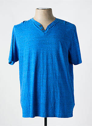 Tricou croială dreaptă mâneci scurte albastru MONTE CARLO bărbat