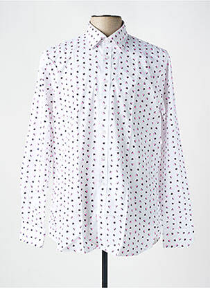 Cămașă cu mâneci lungi alb SEIDEN STICKER bărbat