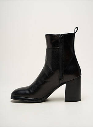 Botine/ghete material neted toc de 7 la 9 cm negru EMMA femeie