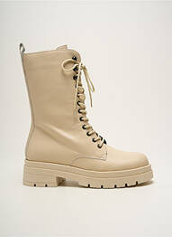 Botine/ghete material neted toc de 4 la 6 cm bej EMMA femme
