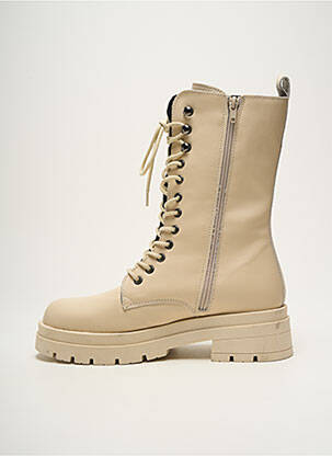 Botine/ghete material neted toc de 4 la 6 cm bej EMMA femeie