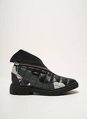 Botine/ghete material neted toc plat până la 3 cm negru PAPUCEI femeie