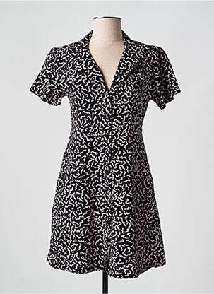 Rochie scurtă croială evazată mâneci scurte negru VOLCOM femeie