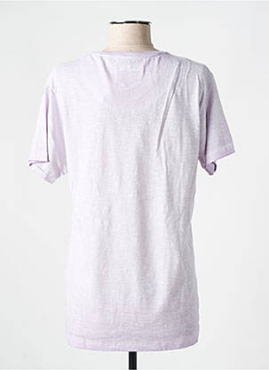 Tricou serigrafie flockată mâneci scurte violet VON DUTCH femeie