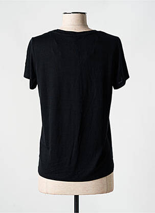 Tricou croială cambrată mâneci scurte negru SUN VALLEY femeie