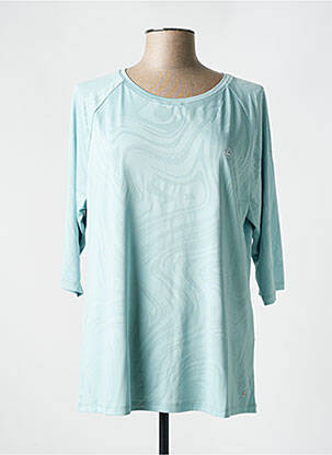 Tricou croială dreaptă mâneci scurte albastru LUHTA femme