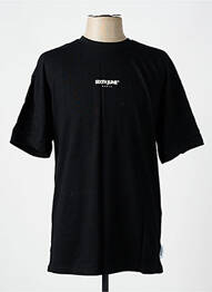 Tricou croială cambrată mâneci scurte negru SIXTH JUNE bărbat