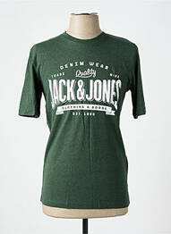 Tricou croială cambrată mâneci scurte verde JACK & JONES bărbat