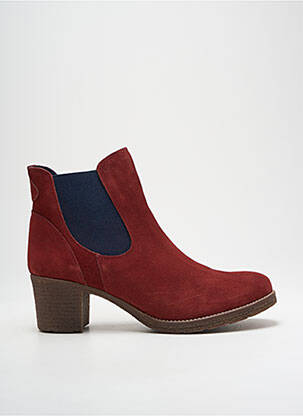 Botine/ghete nubuc toc de 4 la 6 cm roșu PINTO DI BLU femeie