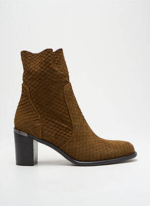 Botine/ghete toc pătrat toc de 4 la 6 cm verde ADIGE femeie