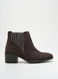 Botine/ghete nubuc toc de 4 la 6 cm maro WE DO femme