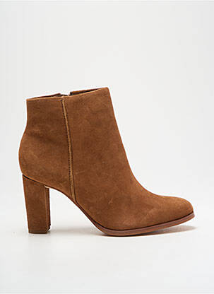 Botine/ghete nubuc toc de 4 la 6 cm maro CLARKS femeie