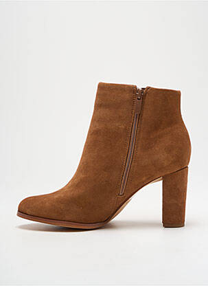 Botine/ghete nubuc toc de 4 la 6 cm maro CLARKS femeie