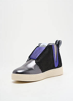 Slip-on-uri țesătură satinată toc plat până la 3 cm violet VADDIA femeie
