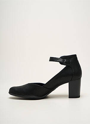 Pantofi cu toc țesătură satinată toc de 4 la 6 cm negru DORKING femme