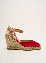 Espadrile vârf rotund toc de 7 la 9 cm roșu TONI PONS femeie
