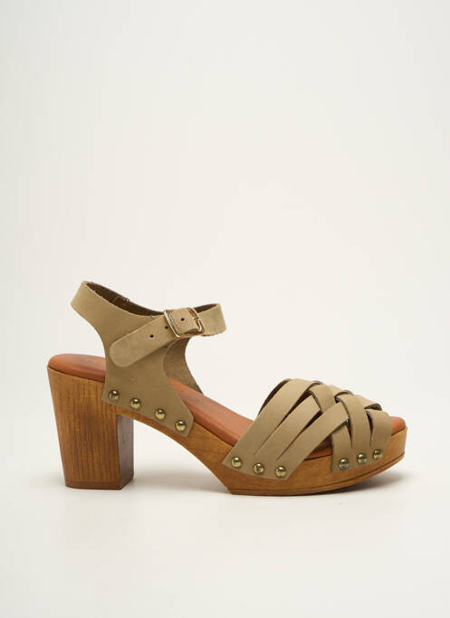 Sandale/Pantofi decupați verde COCO ET ABRICOT femeie