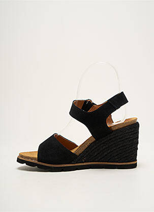 Espadrile vârf deschis toc de 7 la 9 cm negru TONI PONS femeie