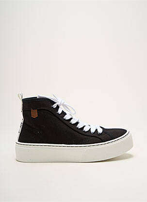 Adidași nubuc toc de 4 la 6 cm negru POPA femeie