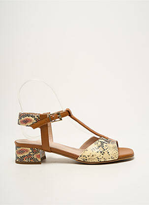 Sandale/Pantofi decupați maro BRENDA ZARO femeie