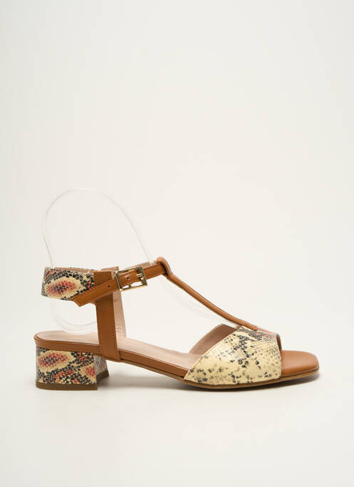 Sandale/Pantofi decupați maro BRENDA ZARO femeie