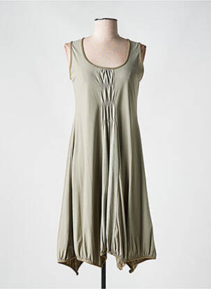 Rochie midi fără mâneci fără mâneci verde SUN LIGHT femeie