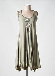 Rochie midi fără mâneci fără mâneci verde SUN LIGHT femme