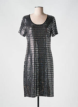 Rochie midi mâneci scurte mâneci scurte argintiu HALOGENE femeie