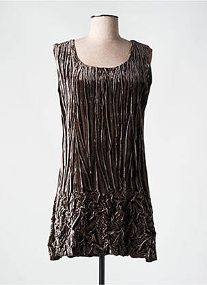 Tunică fără mâneci maro FILENDZA femeie