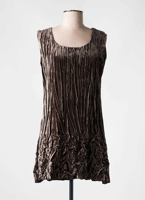 Tunică fără mâneci maro FILENDZA femeie