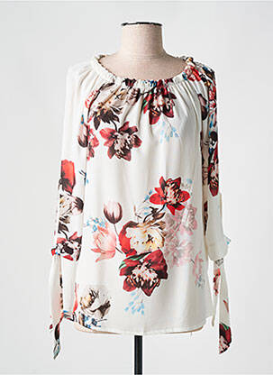 Bluză imprimeu floral mâneci lungi alb HAJO femeie
